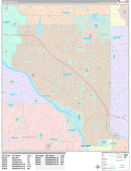 Coon Rapids Wall Map Premium Style 2024